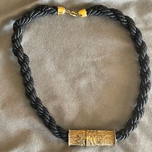 Vintage statement choker necklace, 14k gold